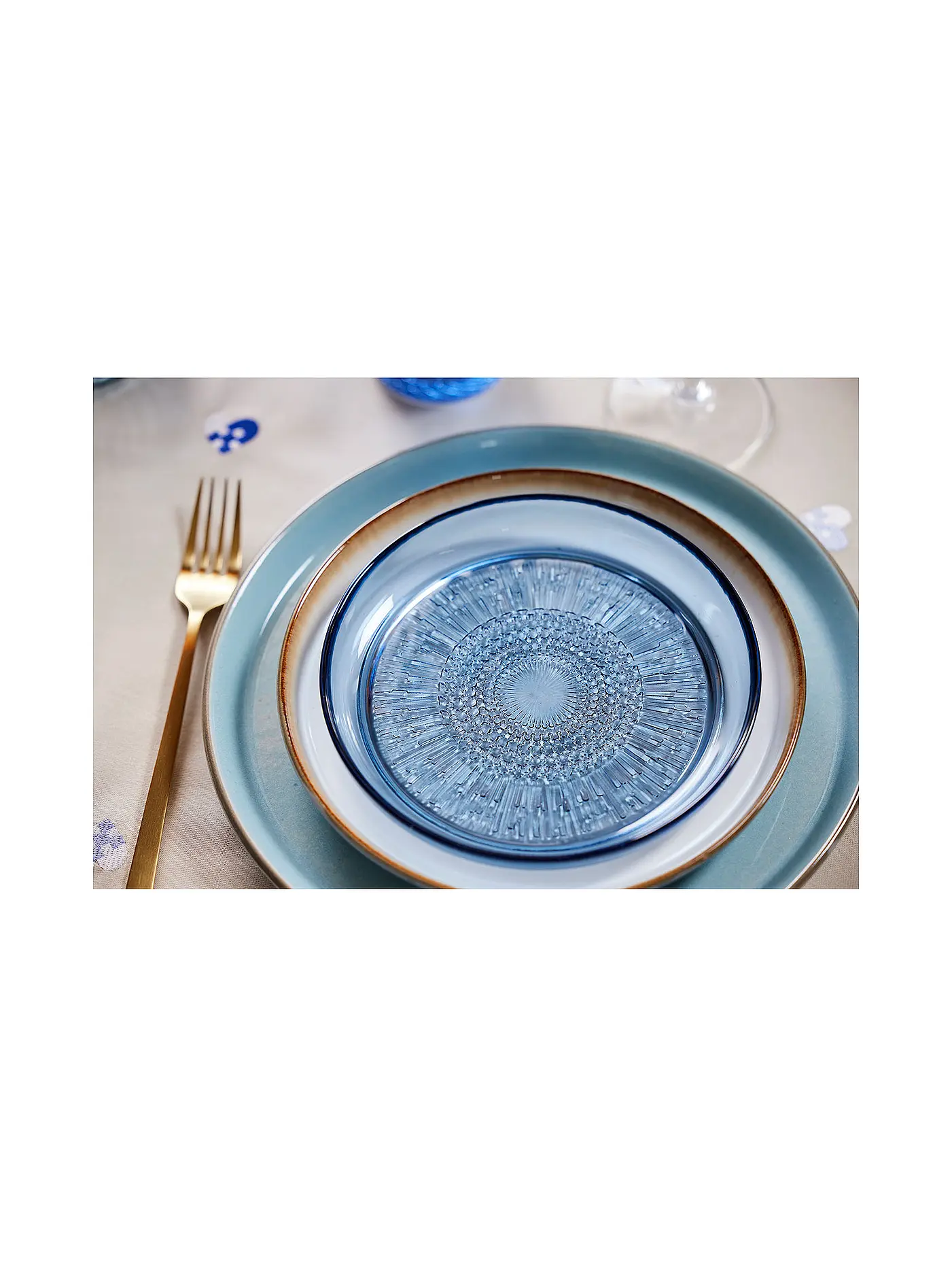 BITZ | Glasteller KUSINTHA 18cm Blau | 